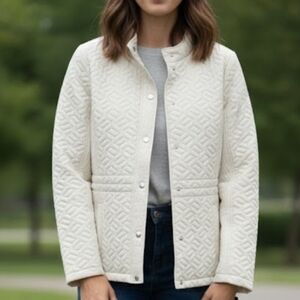 NWT Black Rivet Cream Quilted Thin Puff Jacket Size Medium - Gift Idea 🎁